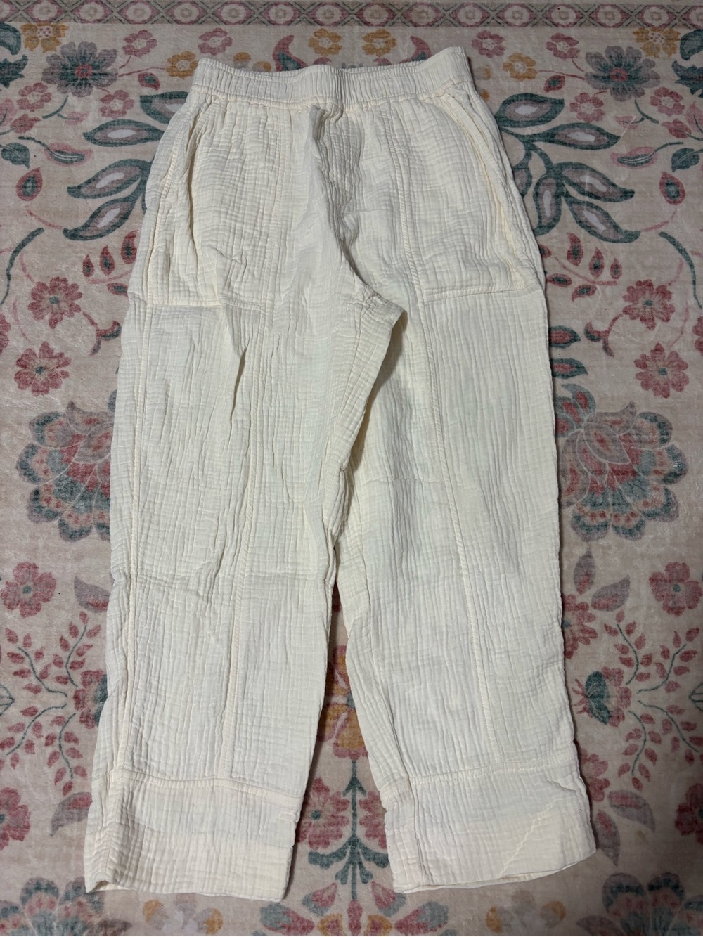Madewell Cream Cotton Gauze Relaxed Pants